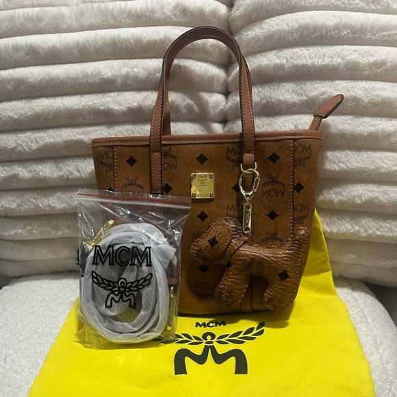 Brown Leather Mini Tote Bag - Picture 1 of 8